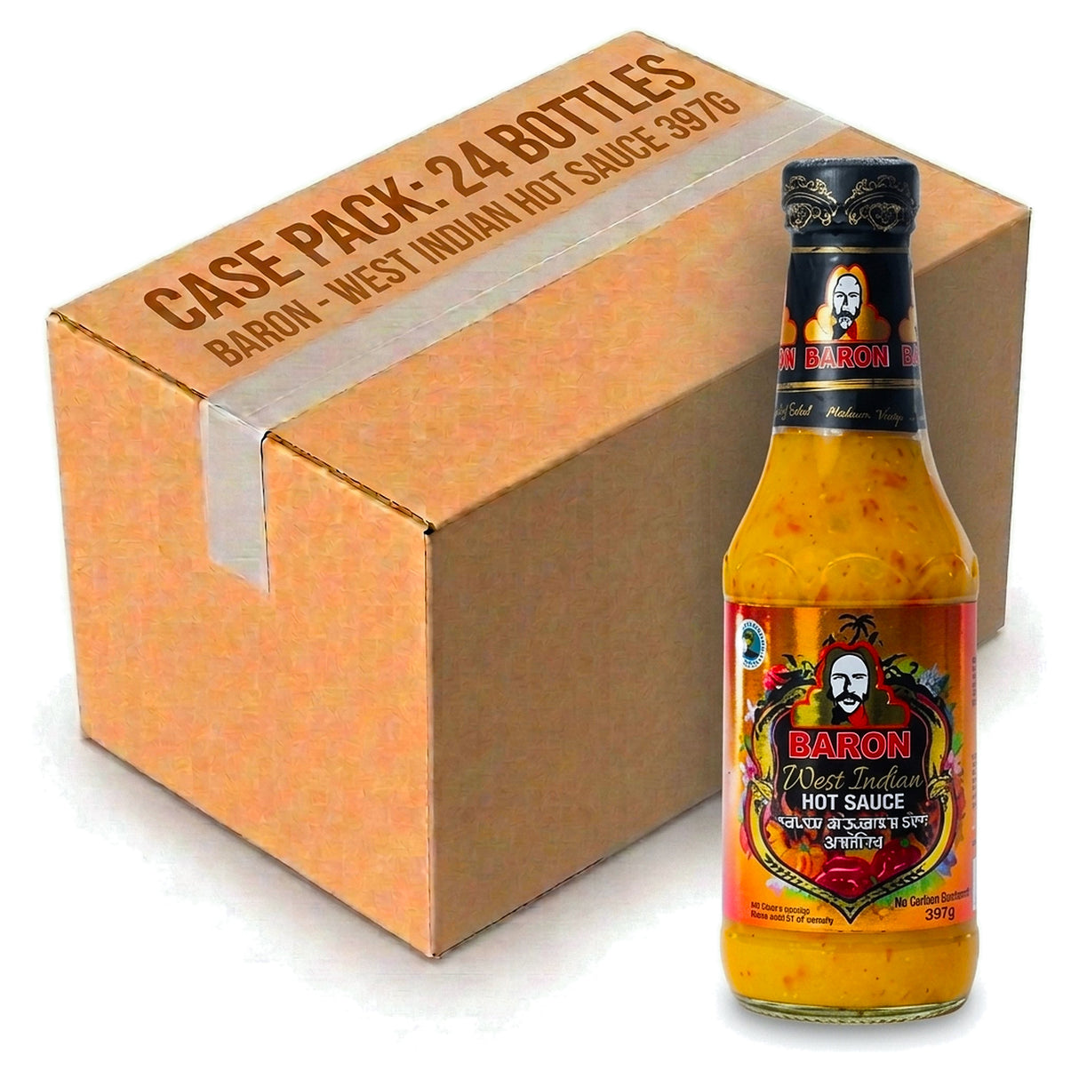 Baron West Indian Hot Sauce 397G (Case of 24)