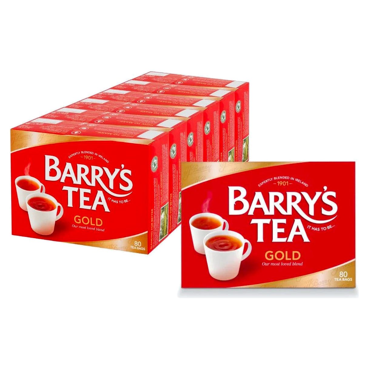 Barrys Gold Teabags 80S (250G) (Case of 6)