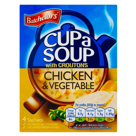 Batchelors Cup A Soup Chicken & Vegetable With Croutons 4 Pack 110G