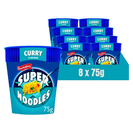 Batchelors Super Noodles Pot Mild Curry 75G (Case of 8)