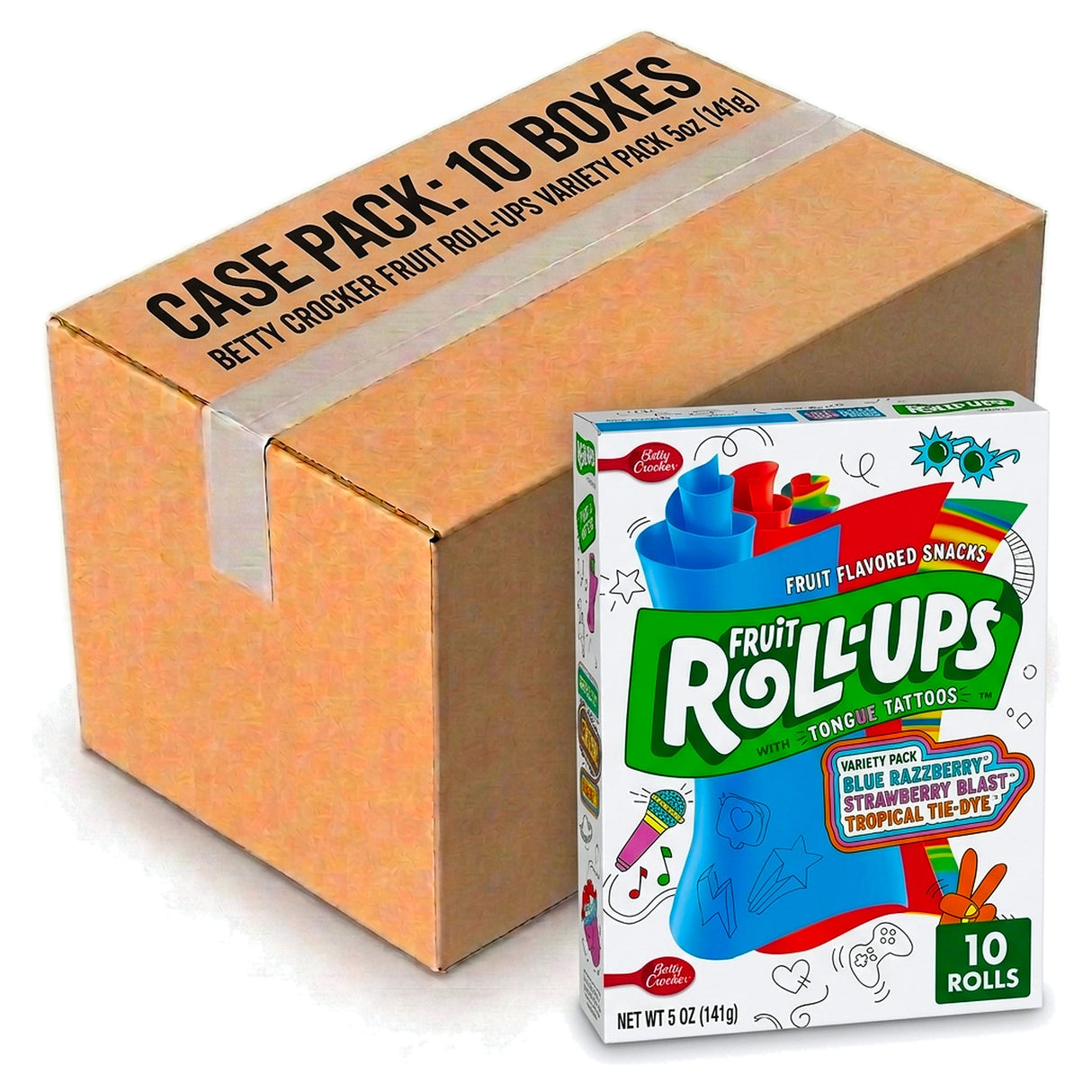 Betty Crocker Fruit Roll-Ups Variety Pack 5oz (141g) (case of 10)