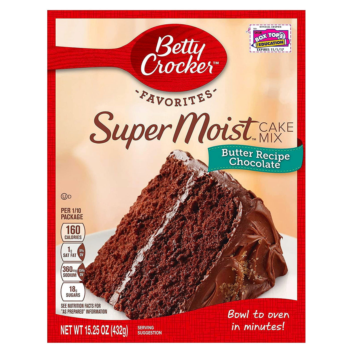 Betty Crocker Super Moist Butter Recipe Chocolate Cake Mix 432G