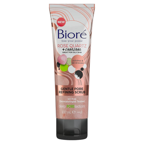 Biore Pore Refining Scrub Rose Quartz & Charcoal Mask 110ML