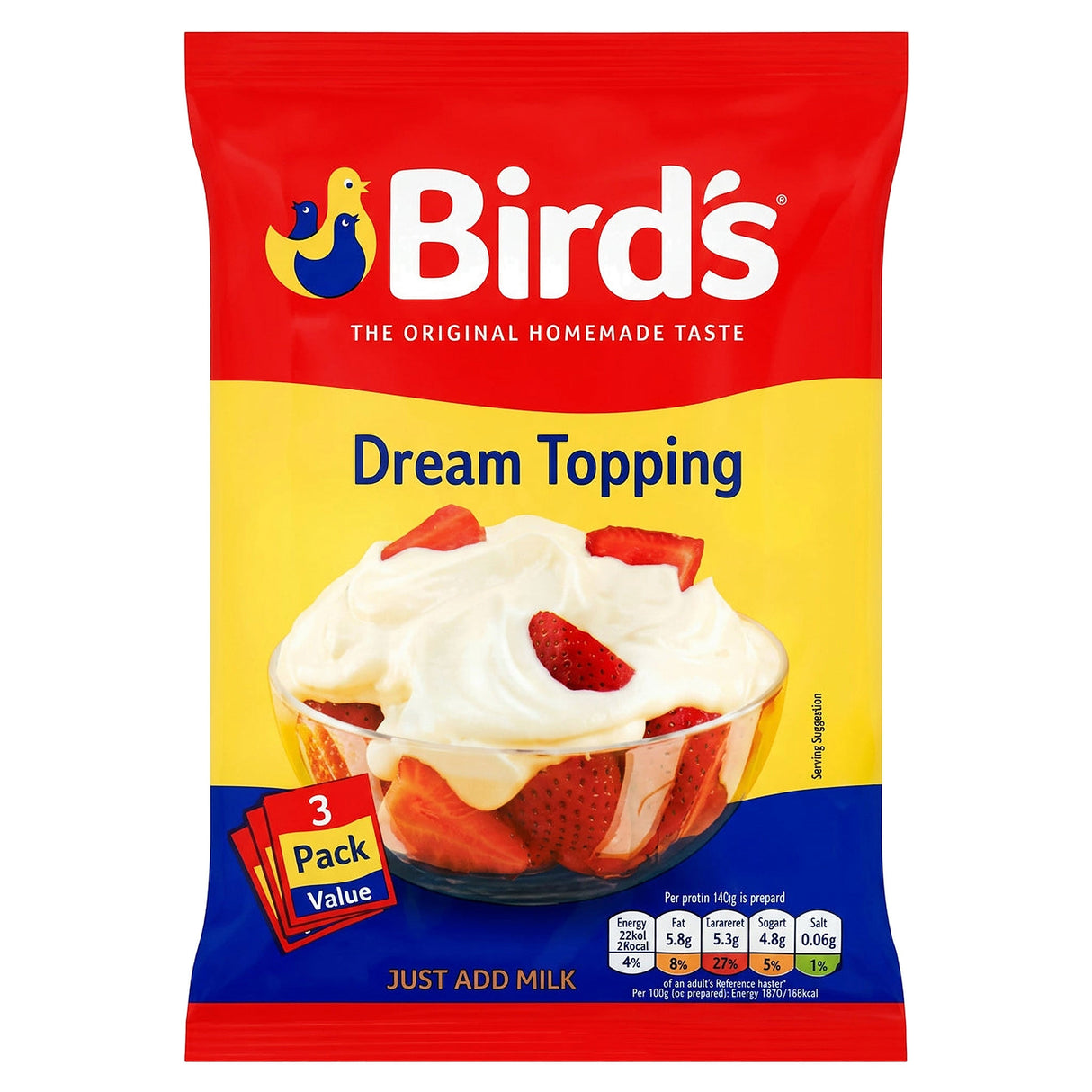 Birds Dream Topping Sachet 3x36g