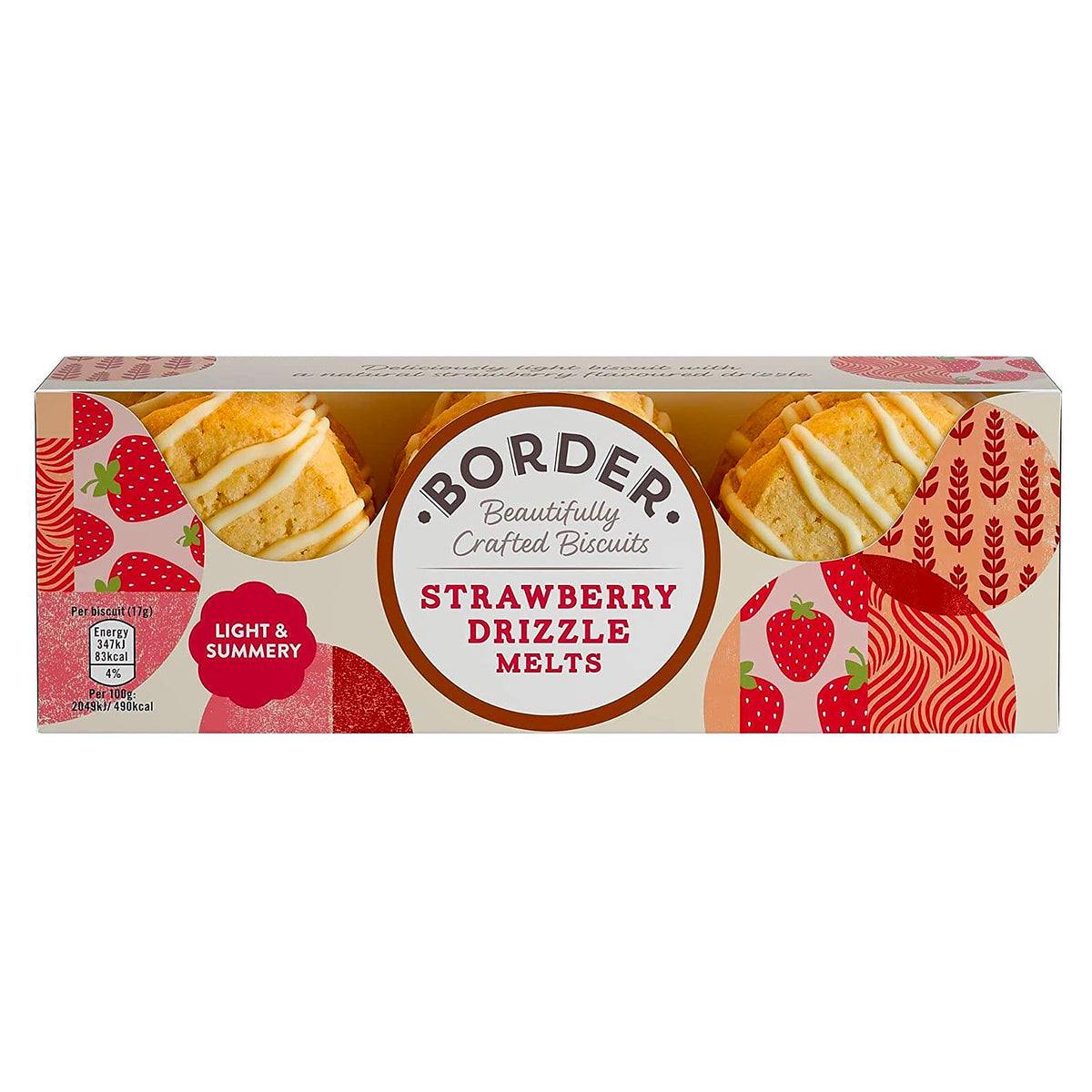 Border Biscuits - Strawberry Drizzle Melts 150G