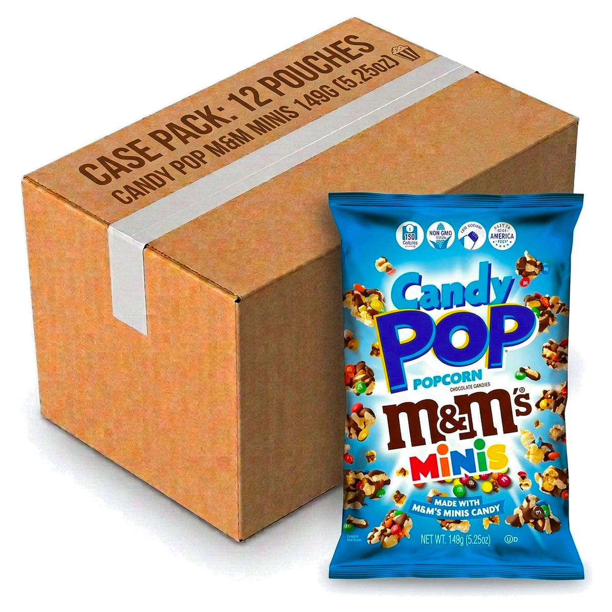 Candy Pop Popcorn M&M Minis 149g (5.25oz) (Case of 12)