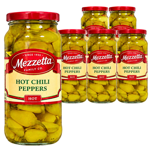 Mezzetta Hot Chilli Peppers 473ml (Case of 6)