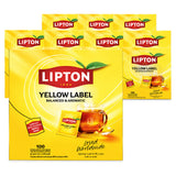 Lipton Tea Bags Yellow Label String & Tag 100s (Case of 12)