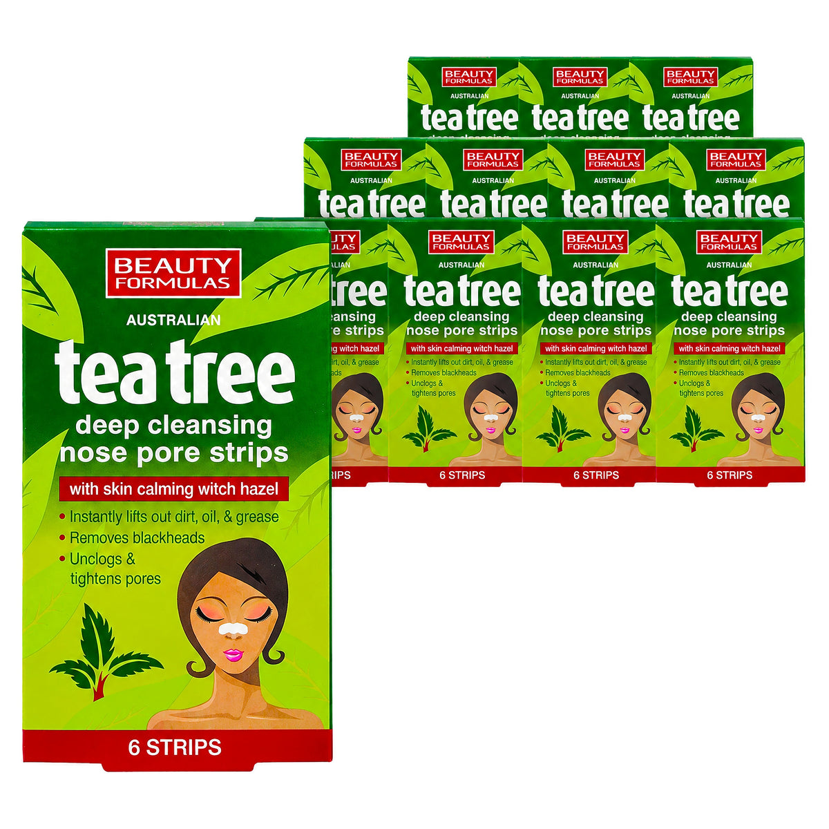 Beauty Formulas Tea Tree Nose Pore Strips 6s (Case of 12)