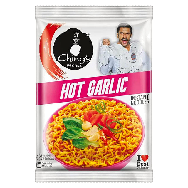 Chings Instant Noodles Hot Garlic 60G