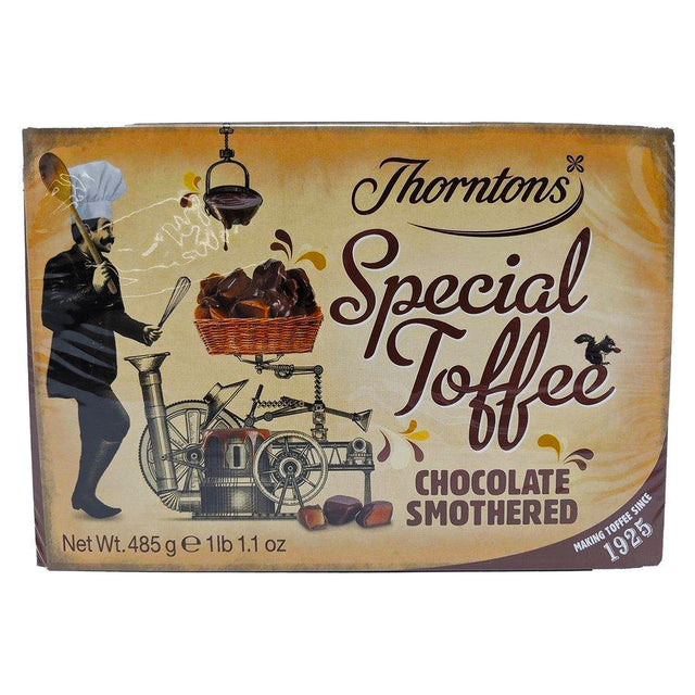 Thorntons Chocolate Smothered Special Toffee Box 485G