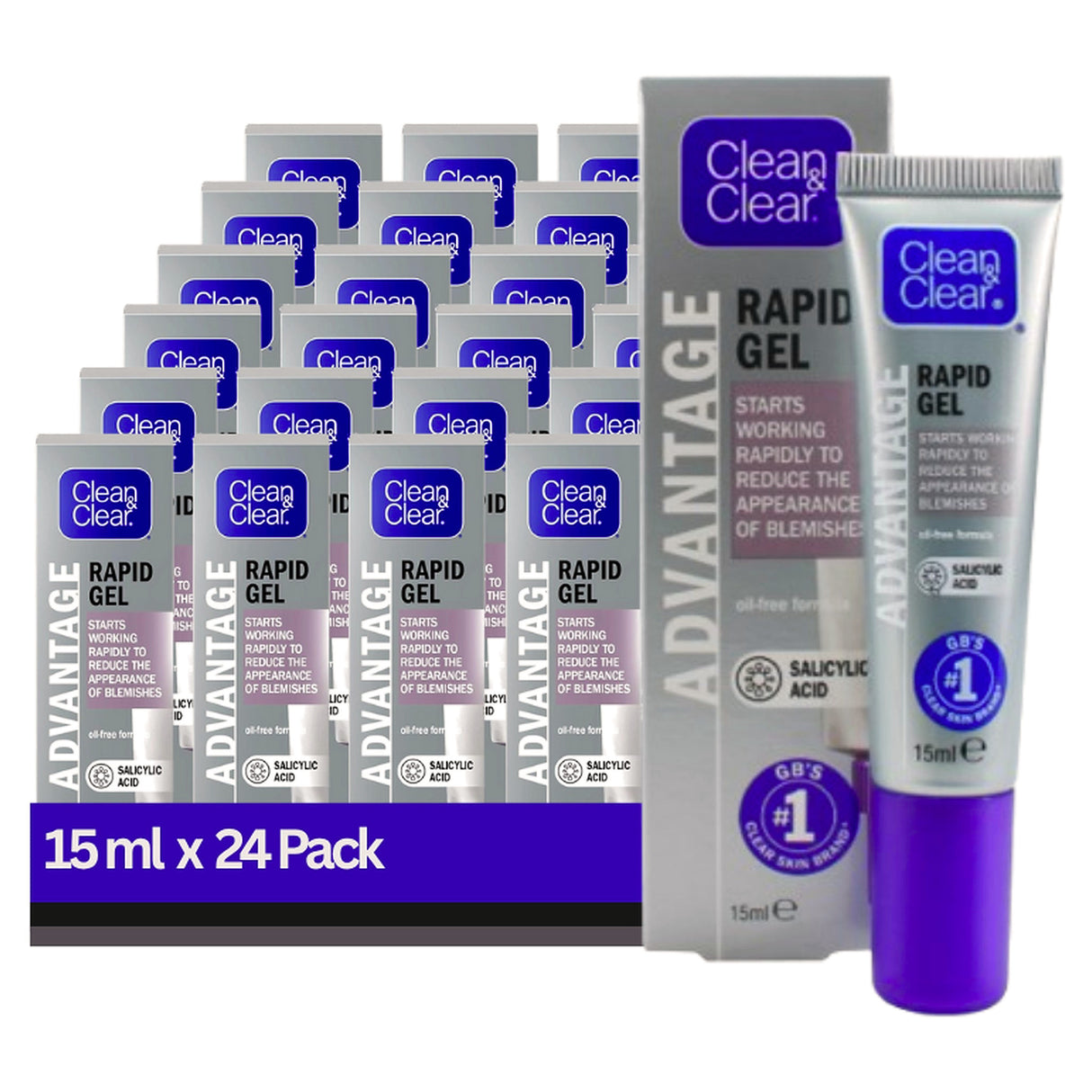 Clean & Clear Spot Treatment Gel Advantage Clear 15ML (Case of 24)