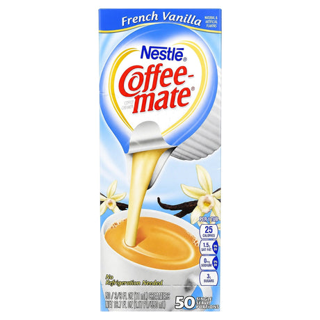 Coffee Mate French Vanilla Liquid Coffee Creamer 0.375Oz X 50