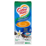 Coffee Mate French Vanilla Sugar Free Liquid Coffee Creamer 0.375Oz X 50