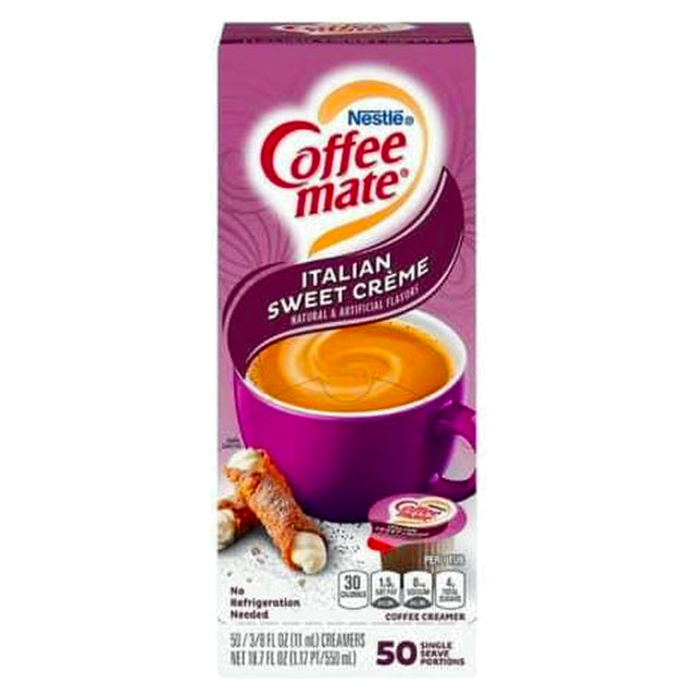 Coffee Mate Italian Sweet Cream Liquid 50 Count 10.60G