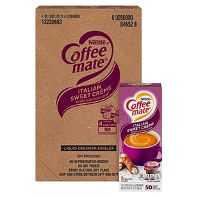 Coffee Mate Italian Sweet Cream Liquid 50 Count 10.60G (Case of 4)