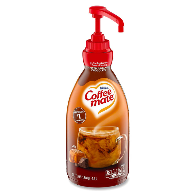Coffee-Mate Liquid Creamer Salted Caramel 1.5L Pump Bottle **Expiry Jun 2026**
