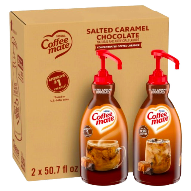 Coffee-Mate Liquid Creamer Salted Caramel 1.5L Pump Bottle (Case of 2)