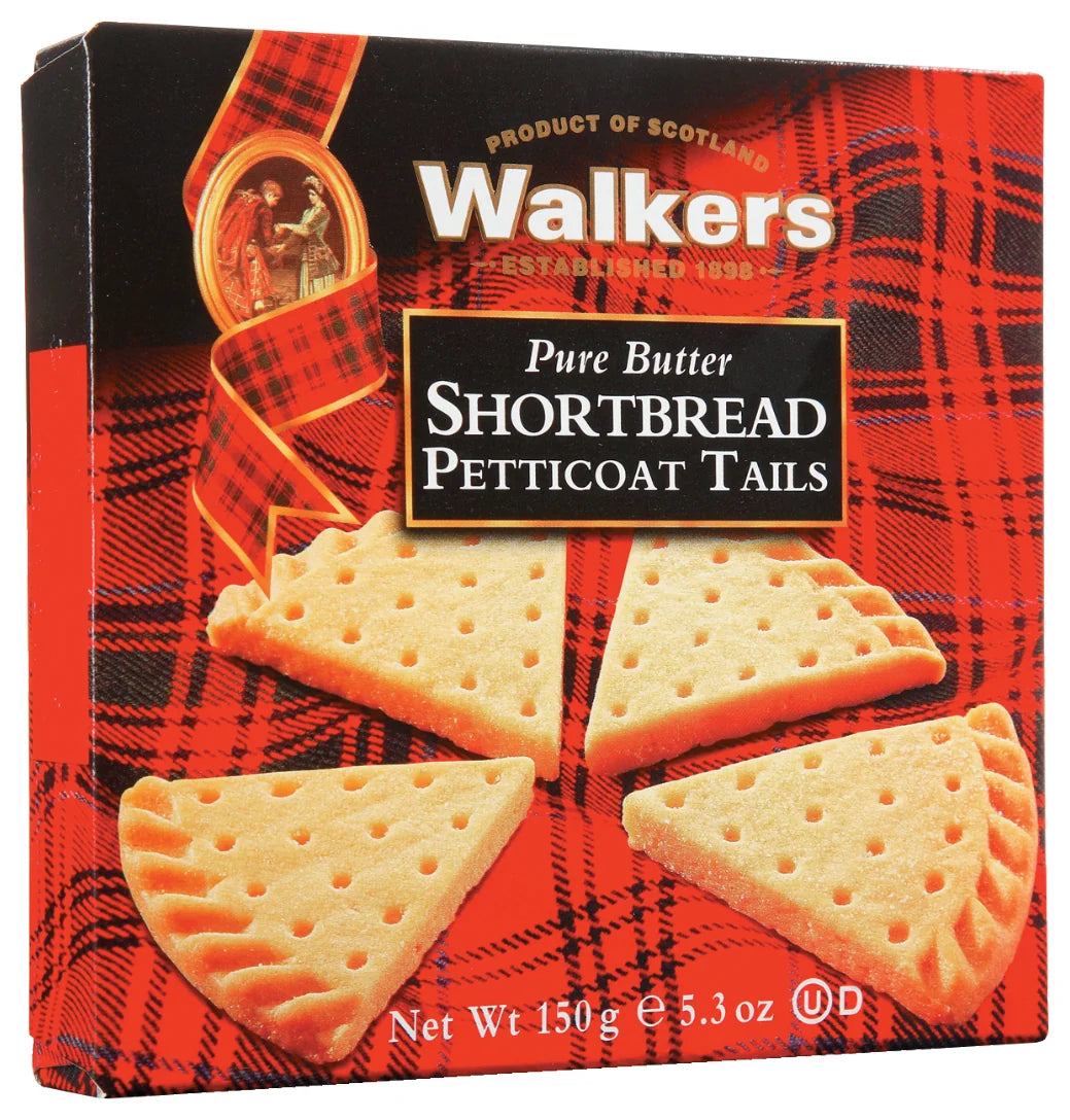 Walkers Pure Butter Shortbread Petticoat Tails - Carton 150g **Expiry Aug 2024**