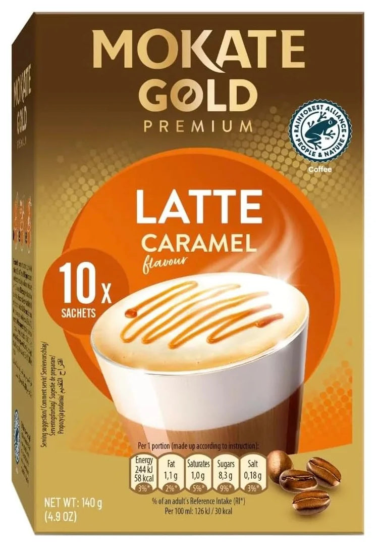 Mokate Gold Premium Caramel Latte 10x14G (Case of 12)
