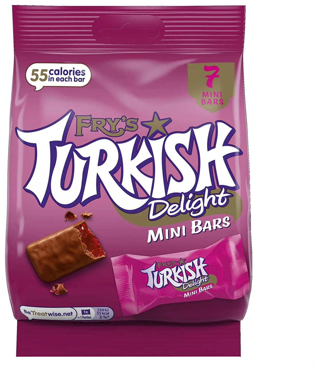 Frys Turkish Delight Mini Bars Sharing Pack 105g **Expiry Feb 2025**