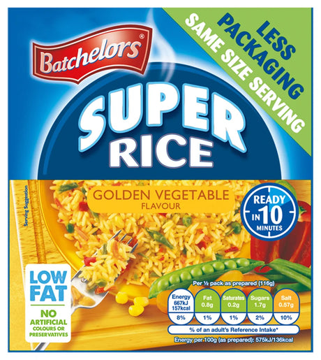 Batchelors Super Rice Golden Vegetable Flavour 90G (Case of 11)