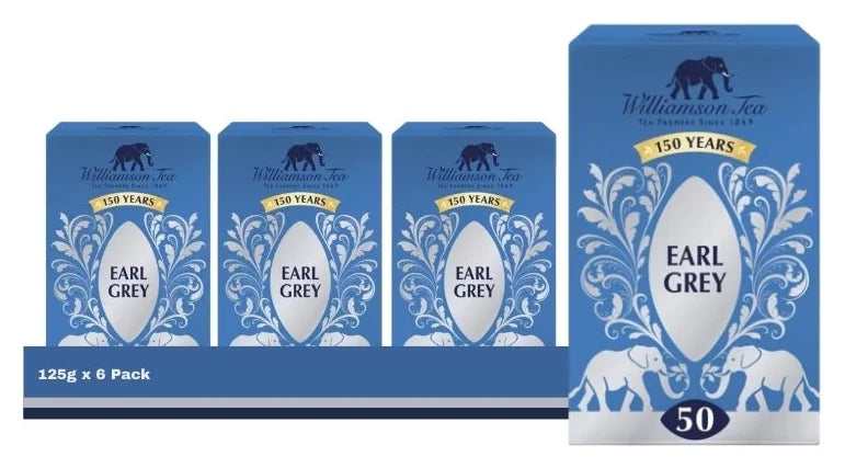 Williamson Tea Earl Grey 50 Teabags (Case of 6)