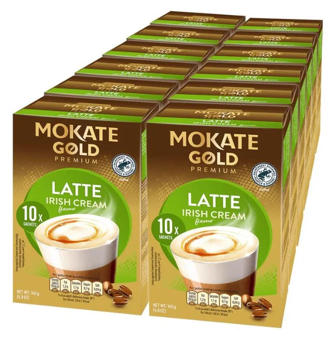Mokate Gold Premium Irish Latte 10 Pack 140G (Case of 12)