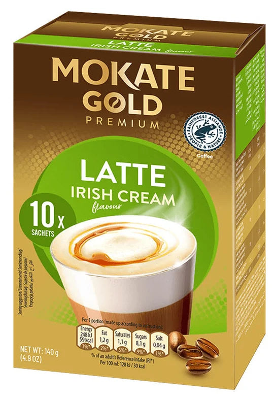Mokate Gold Premium Irish Latte 10 Pack 140G (Case of 12)