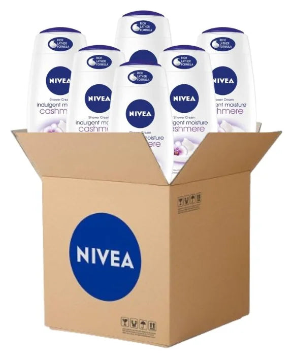 Nivea Shower Cream Cashmere&Cotton Seed 250ML (Case of 6)