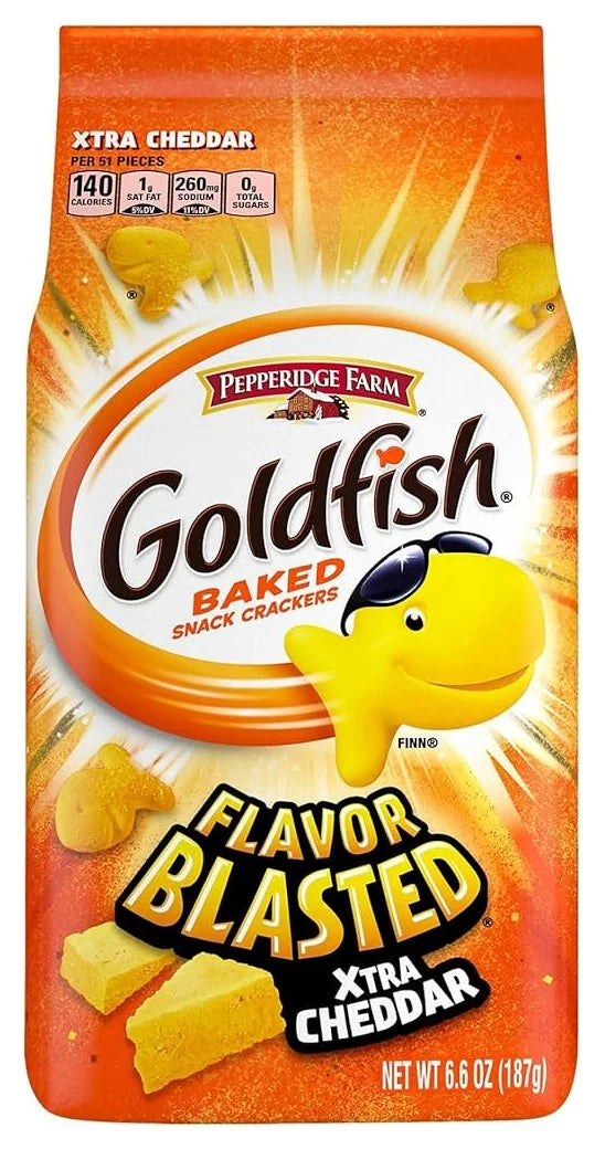 Goldfish Crackers - Flavor Blasted Xtra Cheddar 6.6oz (187g)