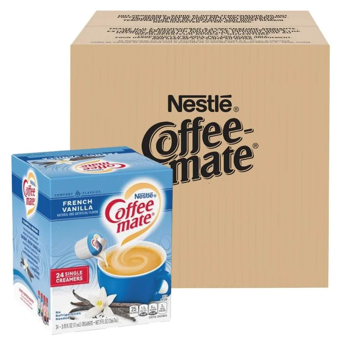 Coffee-Mate French Vanilla Single Serve Creamer 24s (Case of 4)