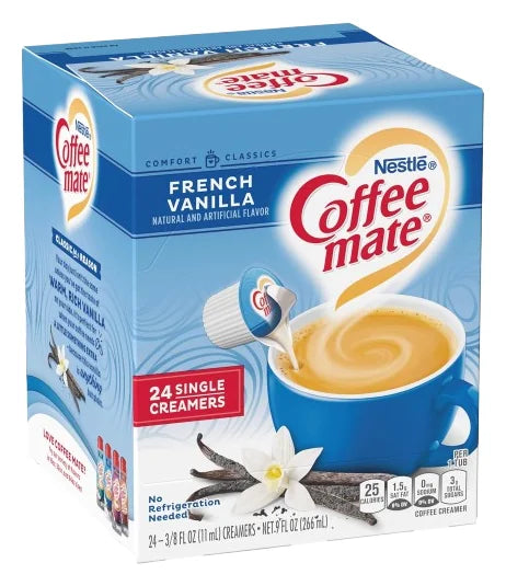 Coffee-Mate French Vanilla Single Serve Creamer 24s (Case of 4)