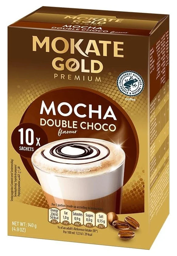 Mokate Gold Premium Mocha Double Choco 10X14G (Case of 12)