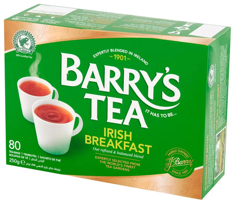 Barrys Irish Breakfast Teabags 80S (250G) - World Food Shop