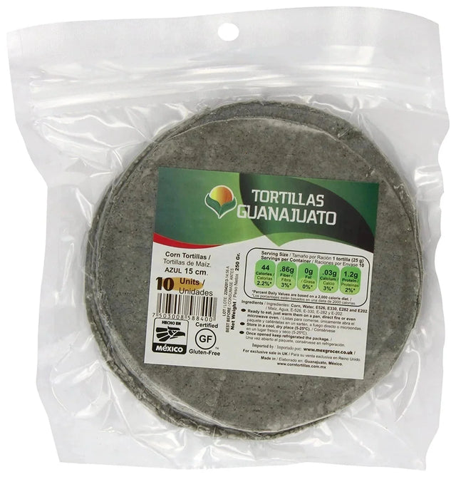 15Cm Blue Corn Tortilla Zip-Lock 10Pcs - World Food Shop