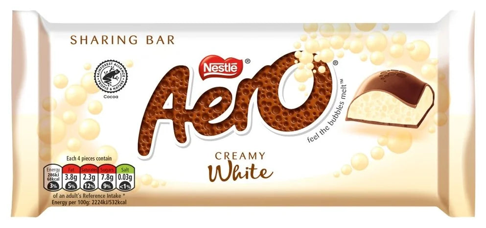 Aero Giant White Chocolate Block 90G