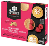 3 Toques 12 Mini Sweet Shortcrust Tart Shells 72G