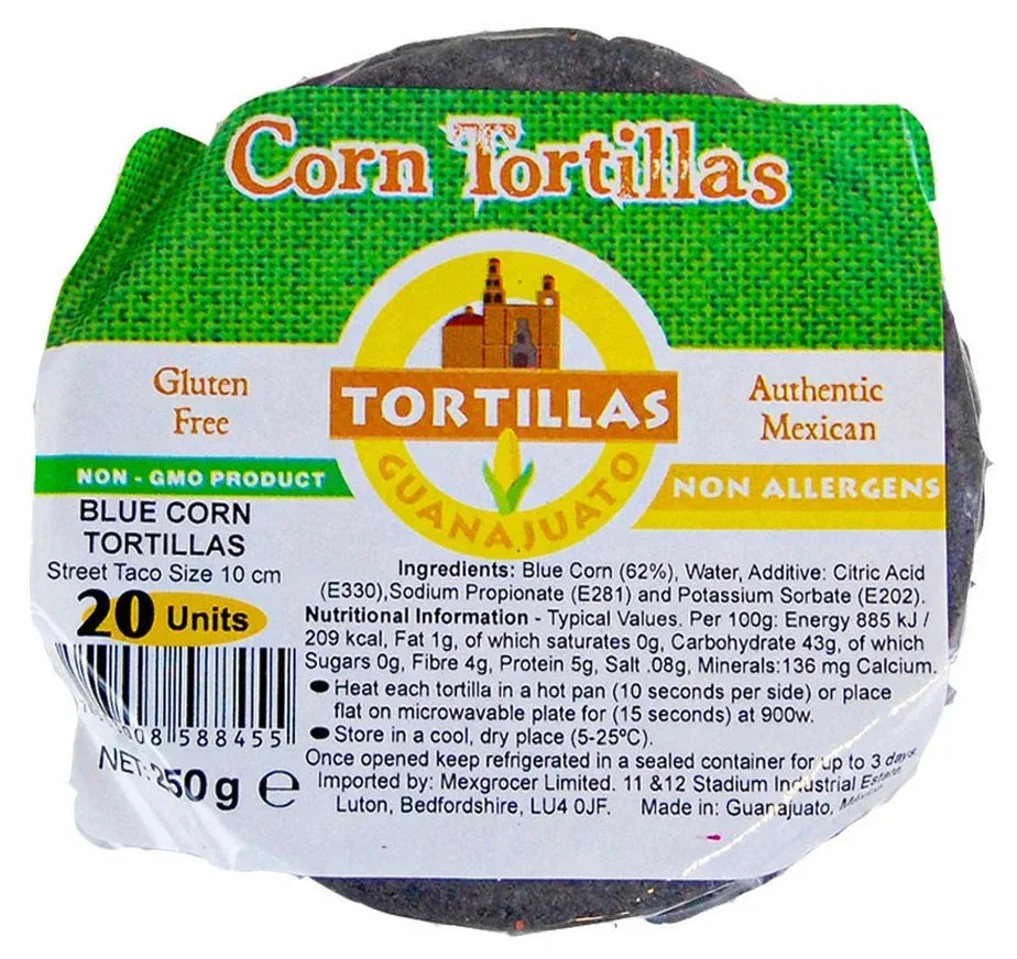 10cm Blue Corn Tortilla Mexicana 250G