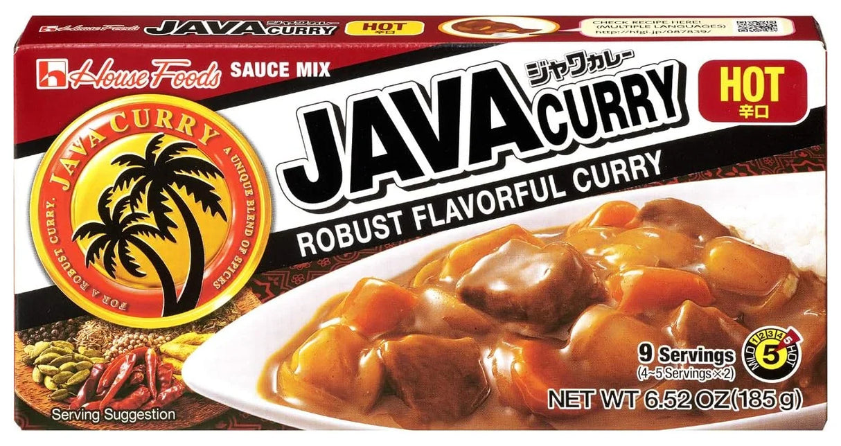House Shokuhin Java Curry Hot 9 Servings (185G)