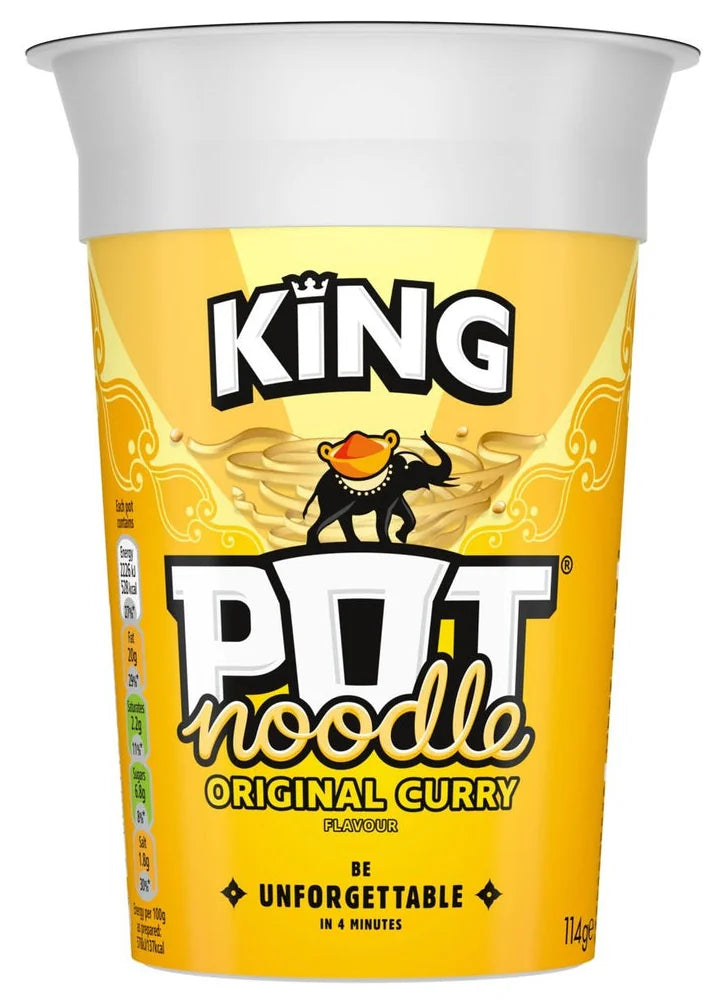 Pot Noodle King Original Curry 114G (Case 12)