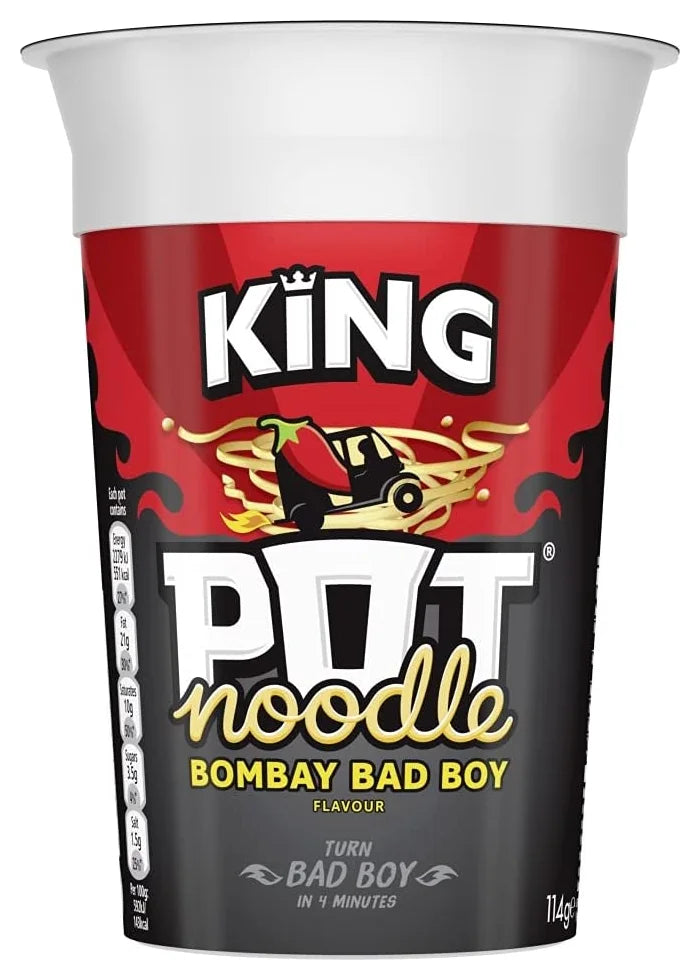 Pot Noodle King Bombay Bad Boy 114G (Case 12)
