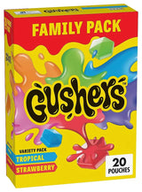 Fruit Gushers Flavoured Snacks Starwberry & Tropical 20s
