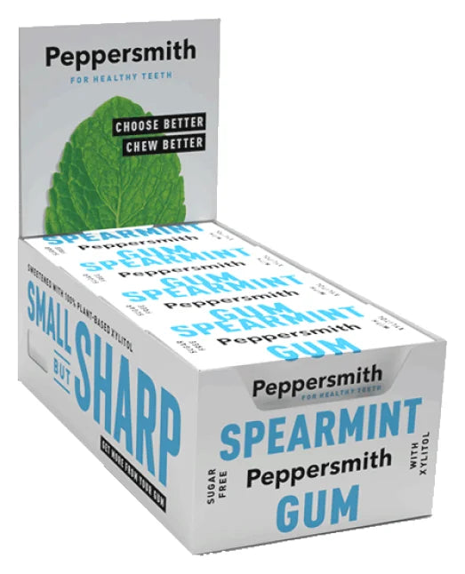 Peppersmith Spearmint Gum With Xylitol 15G (Case of 12)