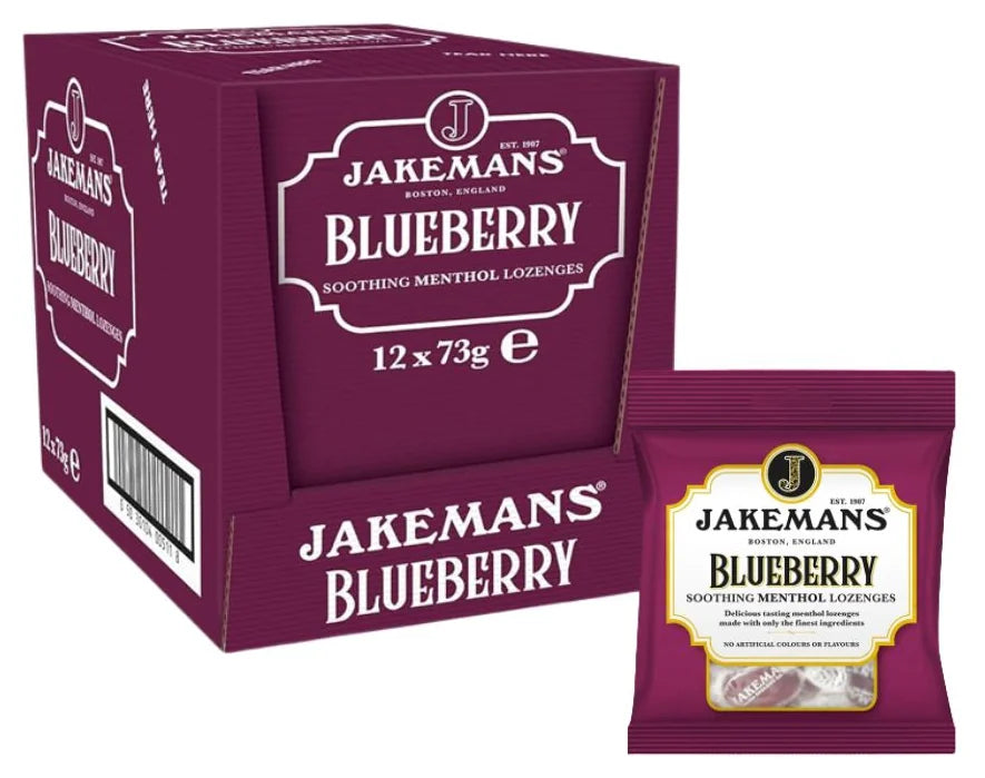 Jakemans Lozenges Blueberry 73G (Case of 12)