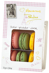 Macarons De Pauline Strawberry, Pistachio & Lemon 72G (Case of 12)