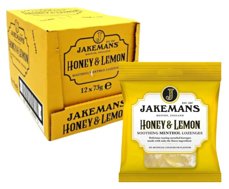 Jakemans Lozenges Honey & Lemon 73G (Case of 12)