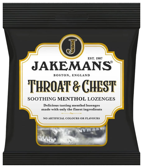 Jakemans Lozenges Throat & Chest 73G (Case of 12)