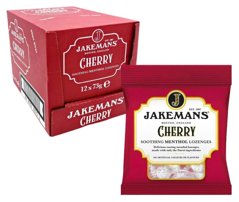 Jakemans Lozenges Cherry 73G (Case of 12)