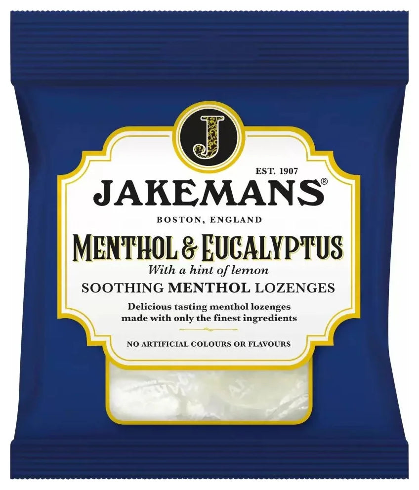 Jakemans Lozenges Menthol & Eucalyptus 73G (Case of 12)